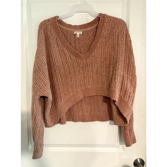 Silence + Noise Womens Slouchy Chenille Sweater XL Urban Outfitters Peach - Picture 1 of 3